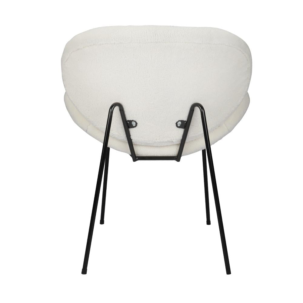 Oikiture 2PCS Armchair Dining Chair Accent Chairs Tub Armchairs Sherpa White-Dining Chair-PEROZ Accessories