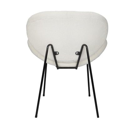 Oikiture 2PCS Armchair Dining Chair Accent Chairs Tub Armchairs Sherpa White-Dining Chair-PEROZ Accessories