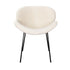 Oikiture 4PCS Armchair Dining Chair Sherpa White-Dining Chair-PEROZ Accessories