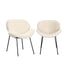Oikiture 6PCS Armchair Dining Chair Sherpa White-Dining Chair-PEROZ Accessories