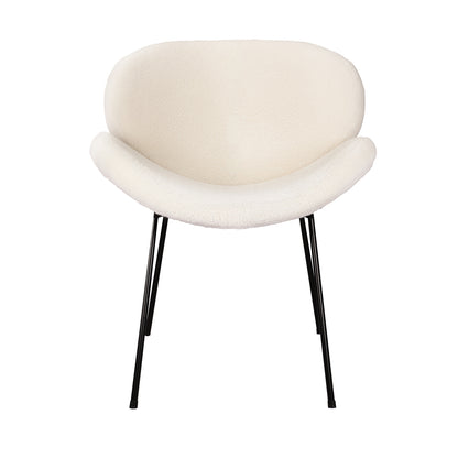 Oikiture 8PCS Dining Chair Tub Armchairs Sherpa White-Dining Chair-PEROZ Accessories