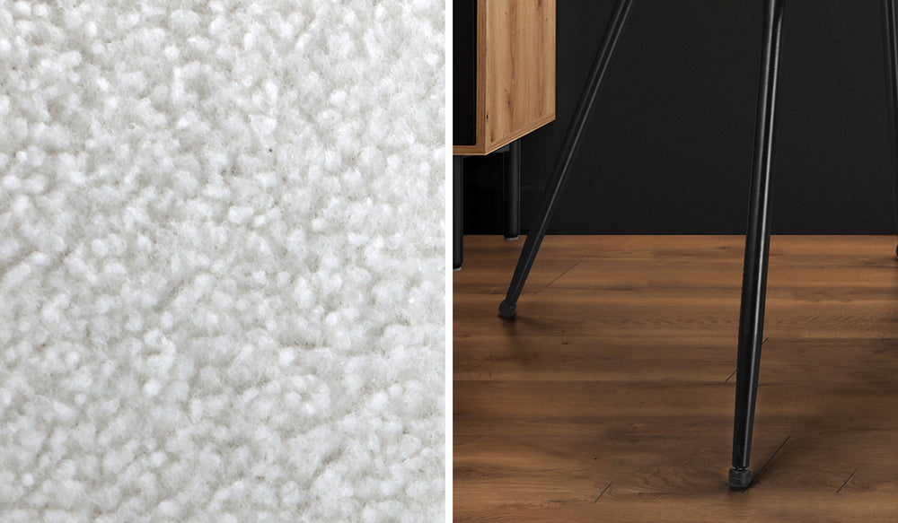 Oikiture 2x Dining Chairs Accent Chair Armchair Kitchen Upholstered Sherpa White-Dining Chair-PEROZ Accessories