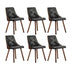 Oikiture 6x Wooden Dining Chairs Faux Leather Padded Black-Dining Chairs-PEROZ Accessories