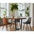 Oikiture Wooden Dining Chairs Faux Linen fabric Padded Seatx4-Dining Chair-PEROZ Accessories