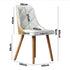 Oikiture 4x Wooden Dining Chairs Faux Leather Padded White-Dining Chair-PEROZ Accessories