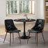 Oikiture Dining Chairs Retro PU Leather x2 Black-Dining Chair-PEROZ Accessories