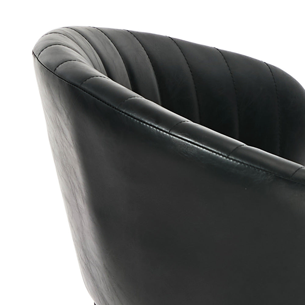 Oikiture 2x PU Leather Dining Chair Kitchen Padded Seat Black-Dining Chair-PEROZ Accessories