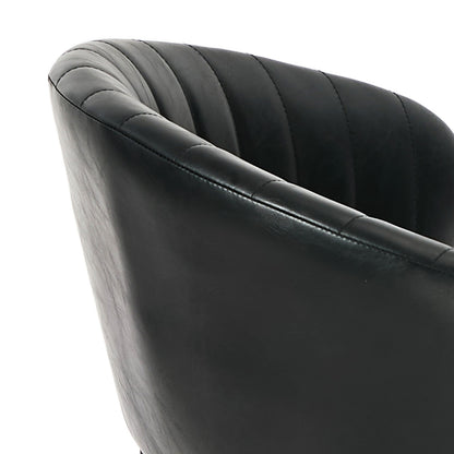 Oikiture 2x PU Leather Dining Chair Kitchen Padded Seat Black-Dining Chair-PEROZ Accessories