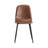 Oikiture 2x Dining Chairs Kitchen Accent Chair Lounge Room PU Leather Brown-Dining Chairs-PEROZ Accessories