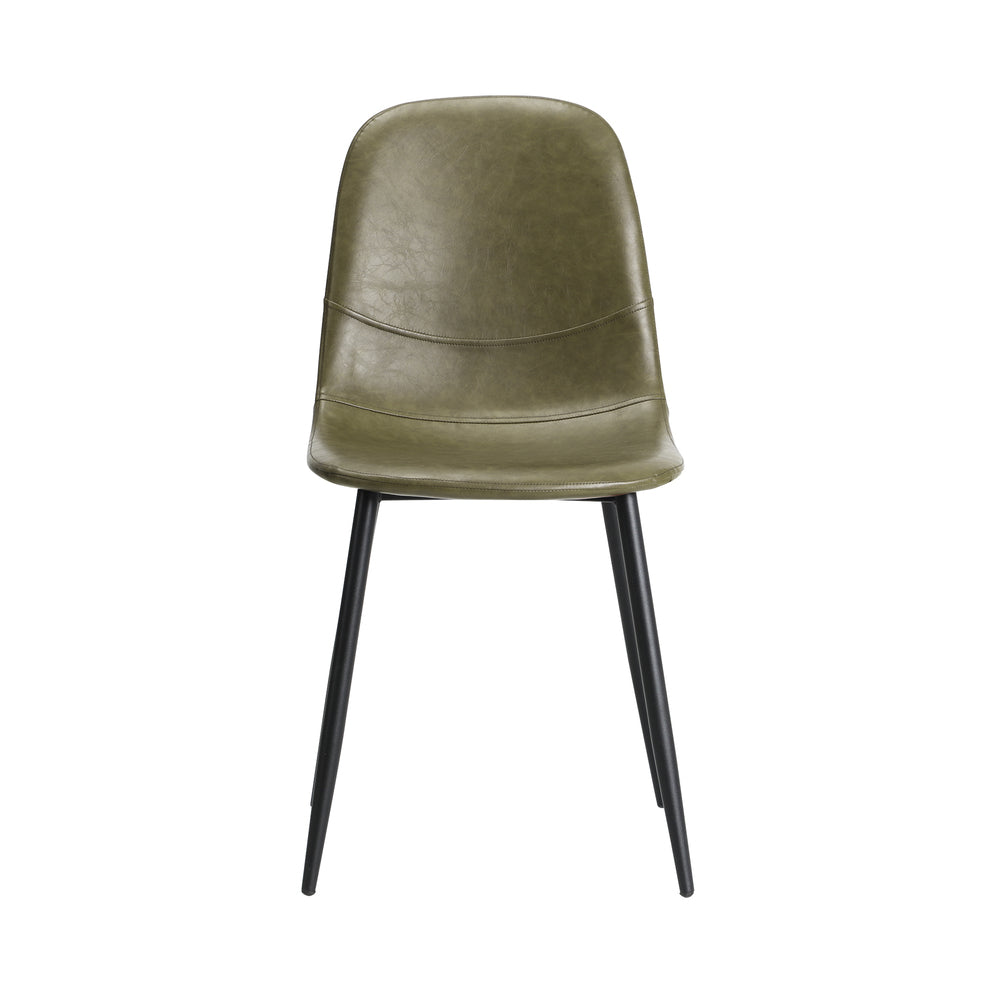 Oikiture 8x Dining Chairs Accent Chair PU Leather Green-Dining Chair-PEROZ Accessories