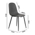 Oikiture 8x Dining Chairs Accent Chair PU Leather Grey-Dining Chair-PEROZ Accessories