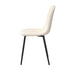 Oikiture 4x Dining Chairs Sherpa White and Black-Dining Chair-PEROZ Accessories