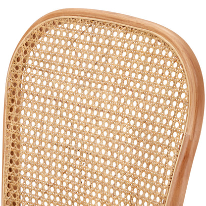 Oikiture 2PCS Dining Chairs Wooden Rattan Beige-Dining Chairs-PEROZ Accessories