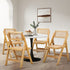 Oikiture 6x Dining Chairs Folding Rattan Chair Wooden-Dining Chair-PEROZ Accessories