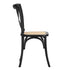 Oikiture 6PCS Crossback Dining Chair Ratan Seat Black-Dining Chair-PEROZ Accessories