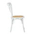 Oikiture 8PCS Crossback Dining Chair Solid Wood Ratan Seat White-Dining Chair-PEROZ Accessories