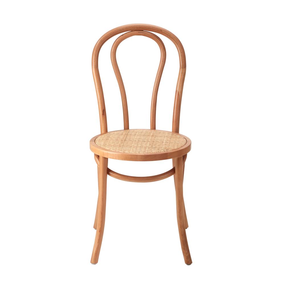 Oikiture Dining Chair Solid Wooden Chairs Ratan Seat Beige-Dining Chairs-PEROZ Accessories