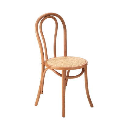 Oikiture 4x Wooden Dining Chair Ratan Seat Natural-Dining Chair-PEROZ Accessories