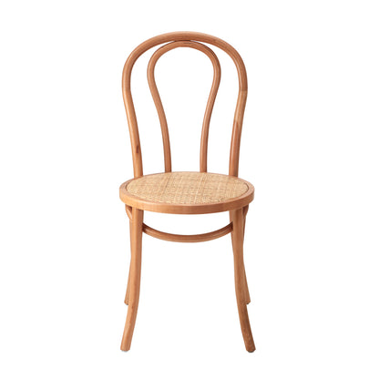 Oikiture 4x Wooden Dining Chair Ratan Seat Natural-Dining Chair-PEROZ Accessories