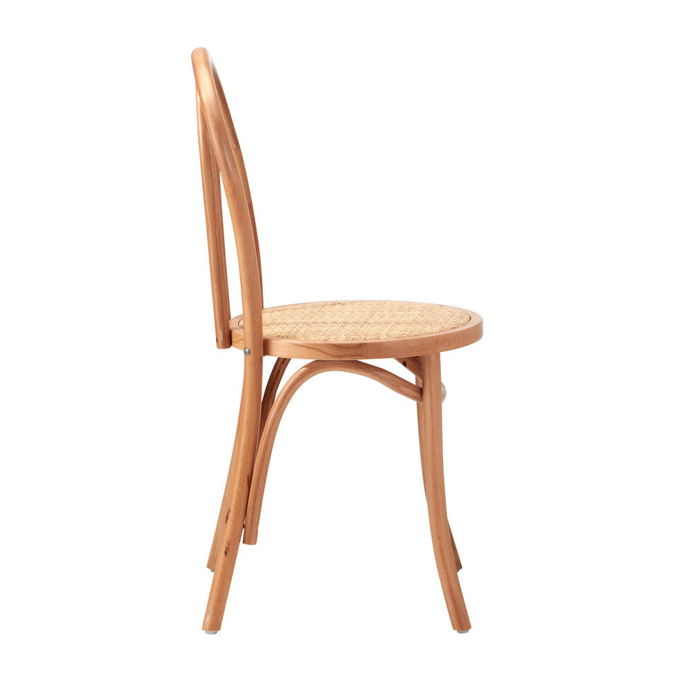 Oikiture 4x Wooden Dining Chair Ratan Seat Natural-Dining Chair-PEROZ Accessories