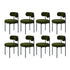 Oikiture 8x Dining Chair Round Boucle Seats Backrest Green-Dining Chair-PEROZ Accessories