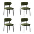 Oikiture 4x Dining Chairs Kitchen Chair Cafe Chair Boucle Black&Green-Dining Chair-PEROZ Accessories