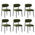 Oikiture 6x Dining Chairs Kitchen Chair Cafe Chair Boucle Black&Green-Dining Chair-PEROZ Accessories