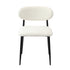 Oikiture 6x Dining Chairs Boucle Fabric Black & White-Dining Chair-PEROZ Accessories