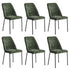 Oikiture Set of 6 Dining Chairs Chenille Fabric Padded Seat Green-Dining Chair-PEROZ Accessories