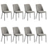 Oikiture Set of 8 Dining Chairs Chenille Fabric Padded Seat Grey-Dining Chair-PEROZ Accessories
