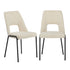 Oikiture 2x Dining Chairs Chenille Fabric Kitchen Side Chair Beige-Dining Chair-PEROZ Accessories