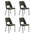 Oikiture 4x Dining Chairs Chenille Fabric Kitchen Side Chair Green-Dining Chair-PEROZ Accessories