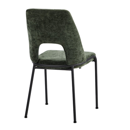 Oikiture 4x Dining Chairs Chenille Fabric Kitchen Side Chair Green-Dining Chair-PEROZ Accessories