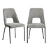 Oikiture 2x Dining Chairs Chenille Fabric Kitchen Side Chair Grey-Dining Chair-PEROZ Accessories