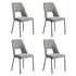 Oikiture 4x Dining Chairs Chenille Fabric Kitchen Side Chair Grey-Dining Chair-PEROZ Accessories