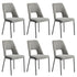 Oikiture 6x Dining Chairs Chenille Fabric Kitchen Side Chair Grey-Dining Chair-PEROZ Accessories