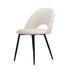 Oikiture 2PCS Dining Chairs Accent Chair Armchair Sherpa White-Dining Chairs-PEROZ Accessories
