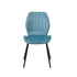 Oikiture Set of 4 Dining Chairs Padded Seat Armless Velvet Blue-Dining Chair-PEROZ Accessories