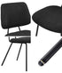 Oikiture 6x Dining Chair Vintage Retro Polyester Padded Dark Grey-Dining Chair-PEROZ Accessories