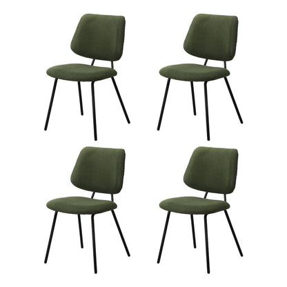 Oikiture 4x Dining Chair Vintage Retro Polyester Padded Green-Dining Chair-PEROZ Accessories