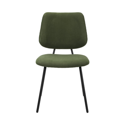 Oikiture 4x Dining Chair Vintage Retro Polyester Padded Green-Dining Chair-PEROZ Accessories