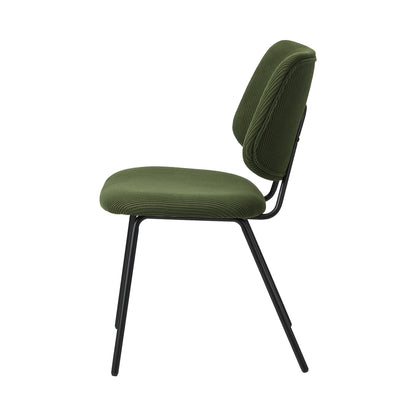 Oikiture 4x Dining Chair Vintage Retro Polyester Padded Green-Dining Chair-PEROZ Accessories