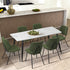 Oikiture 4x Dining Chair Vintage Retro Polyester Padded Green-Dining Chair-PEROZ Accessories