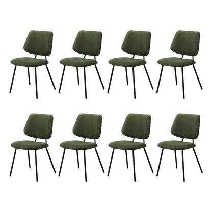 Oikiture 8x Dining Chair Vintage Retro Polyester Padded Green-Dining Chair-PEROZ Accessories