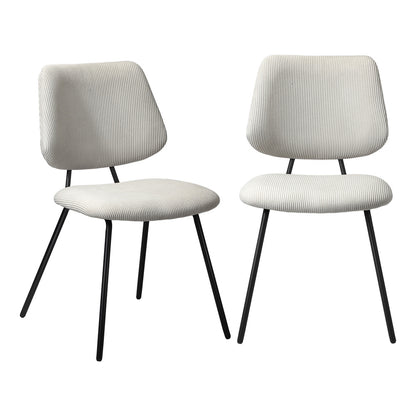 Oikiture 2x Dining Chair Vintage Retro Polyester White-Dining Chair-PEROZ Accessories