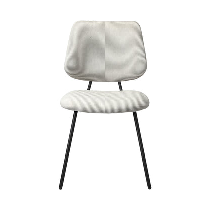 Oikiture 4x Dining Chair Vintage Retro Polyester Padded White-Dining Chair-PEROZ Accessories