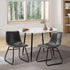 Oikiture 2x Dining Chairs Lounge Retro Padded Seat PU Grey-Dining Chair-PEROZ Accessories