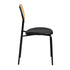 Oikiture 2PCS Rattan Dining Chair PU Leather Black-Dining Chairs-PEROZ Accessories