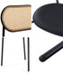 Oikiture 4PCS Dining Chair Rattan Furniture PU Leather Black-Dining Chair-PEROZ Accessories