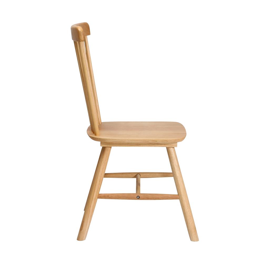 Oikiture 2x Dining Chairs Minimalist Vertical Back Wooden-Dining Chairs-PEROZ Accessories